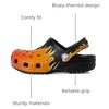 Crocs Unisex-Child Classic Graphic Clog(Black/Multi Flames)