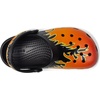 Crocs Unisex-Child Classic Graphic Clog(Black/Multi Flames)