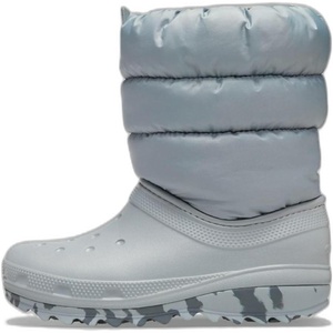 Crocs Kids’ Classic Lined Neo Puff Boot | Snow Boots(Grey)