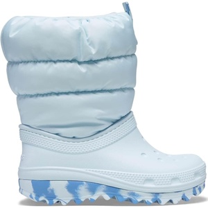 Crocs Kids’ Classic Lined Neo Puff Boot | Snow Boots(Mineral Blue)