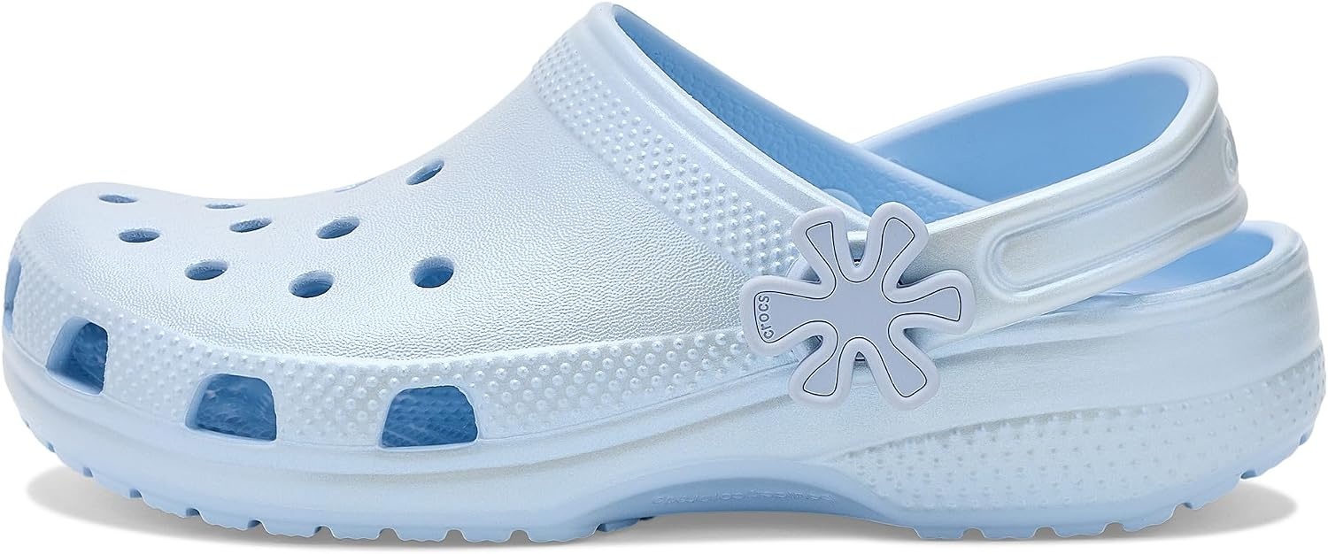 image:imageCrocs Kids Classic Pearl Shine Clogs Little KidBig KidBlue Frost