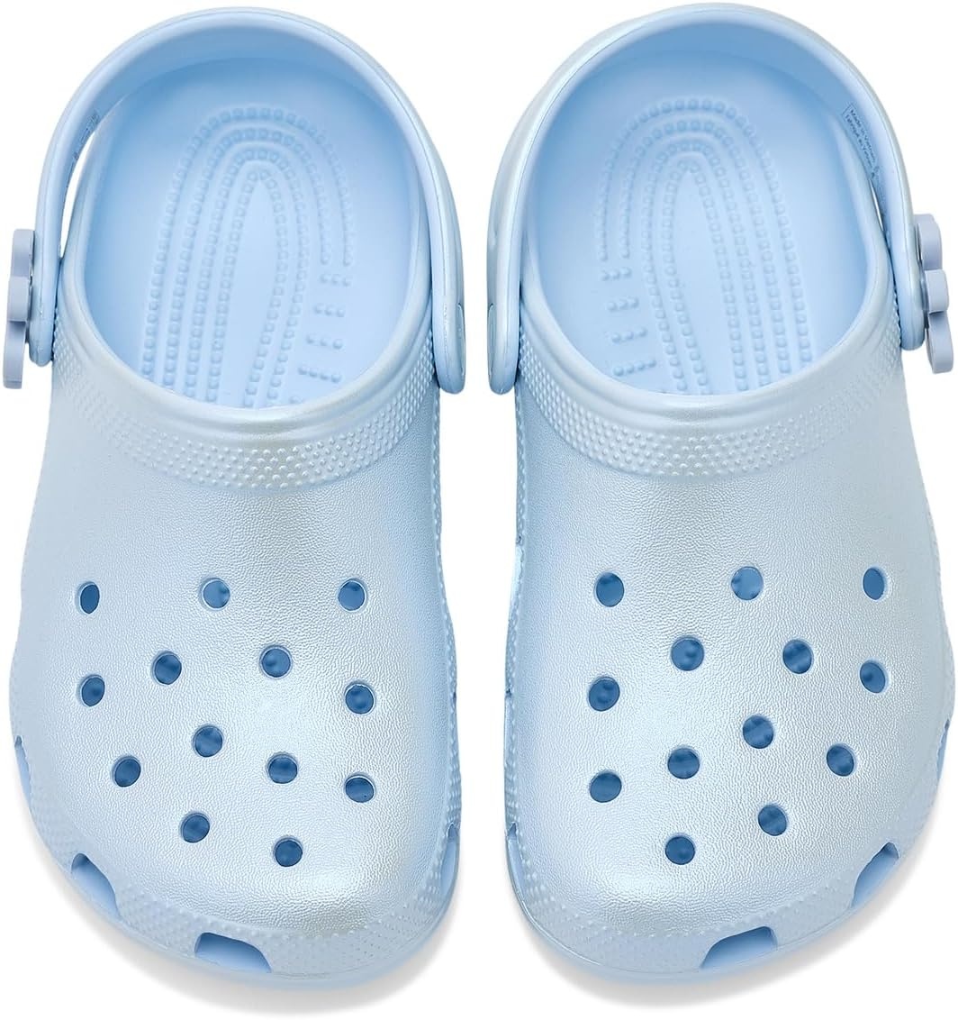 image:imageCrocs Kids Classic Pearl Shine Clogs Little KidBig KidBlue Frost