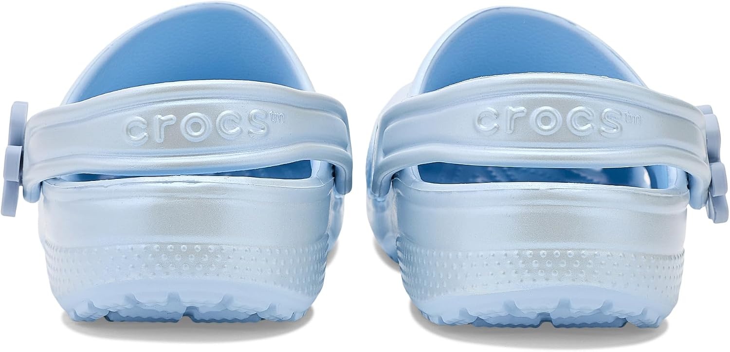 image:imageCrocs Kids Classic Pearl Shine Clogs Little KidBig KidBlue Frost