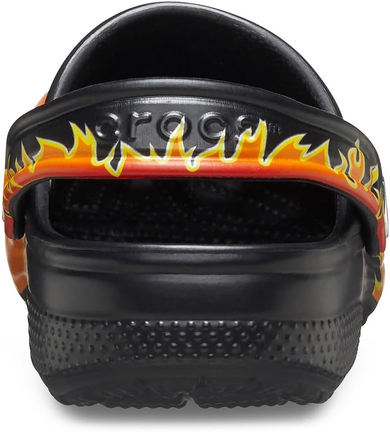 image:imageCrocs Kids Classic Seasonal Graphic ClogsBlackMulti Flames