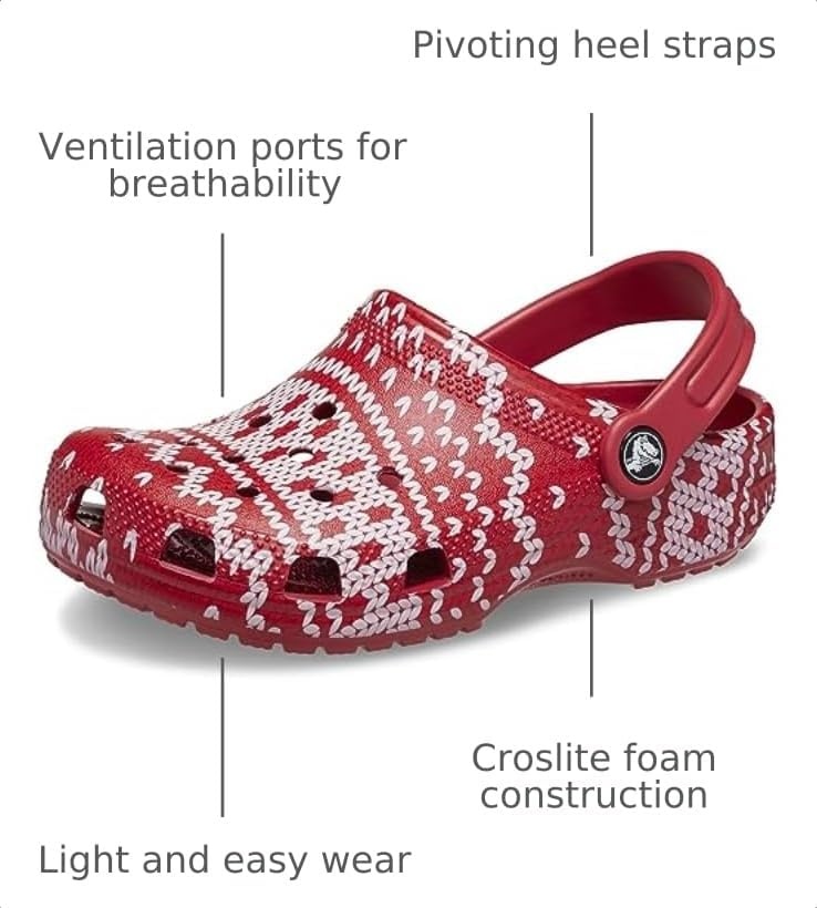 image:imageCrocs Kids Classic Seasonal Graphic ClogsMultiHoliday Sweater