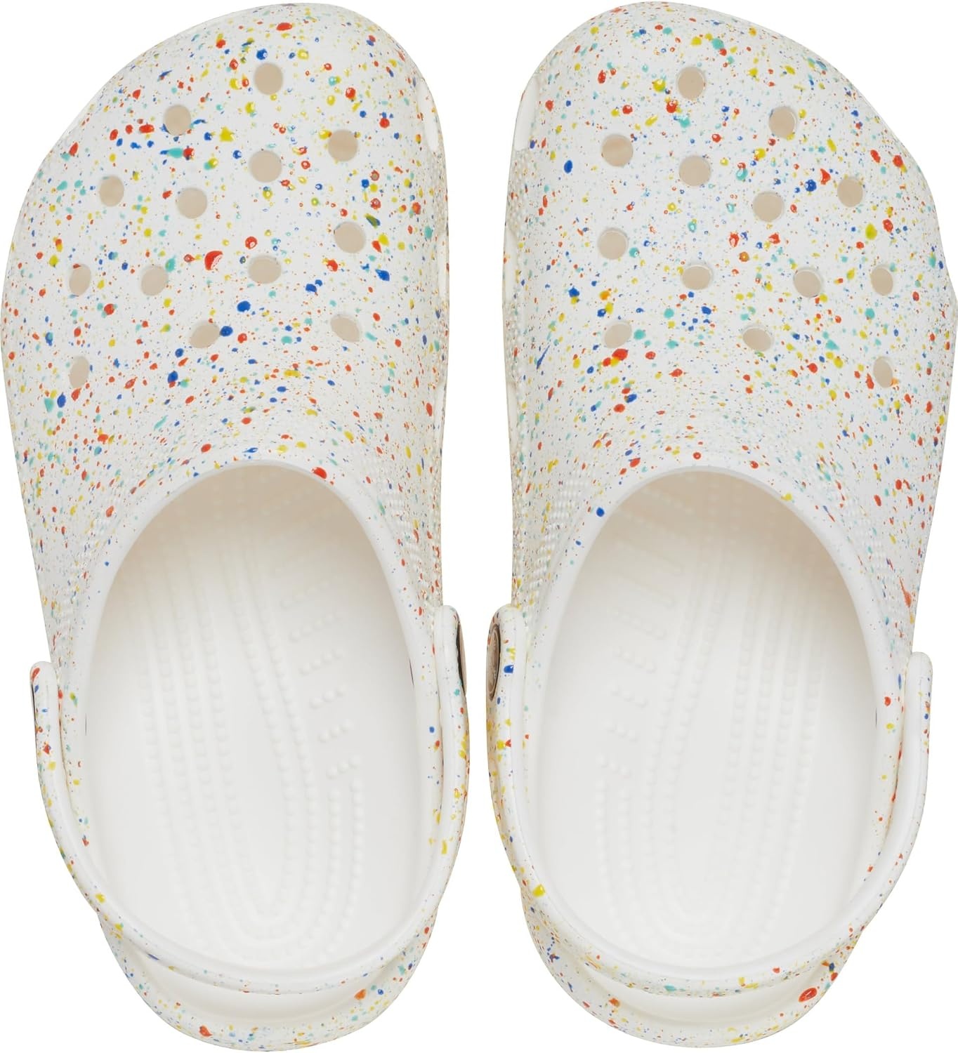 image:imageCrocs Kids Classic Seasonal Graphic ClogsWhiteMulti Paint Splatter