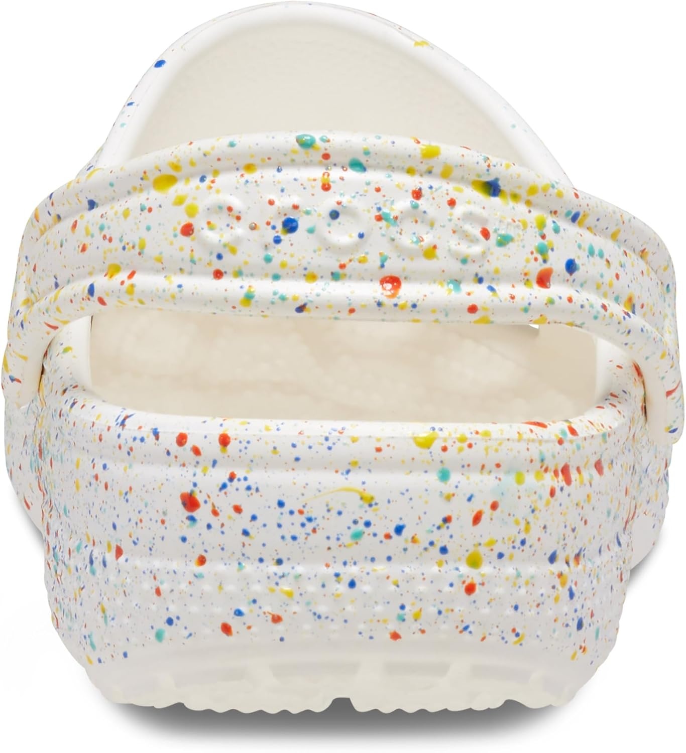 image:imageCrocs Kids Classic Seasonal Graphic ClogsWhiteMulti Paint Splatter