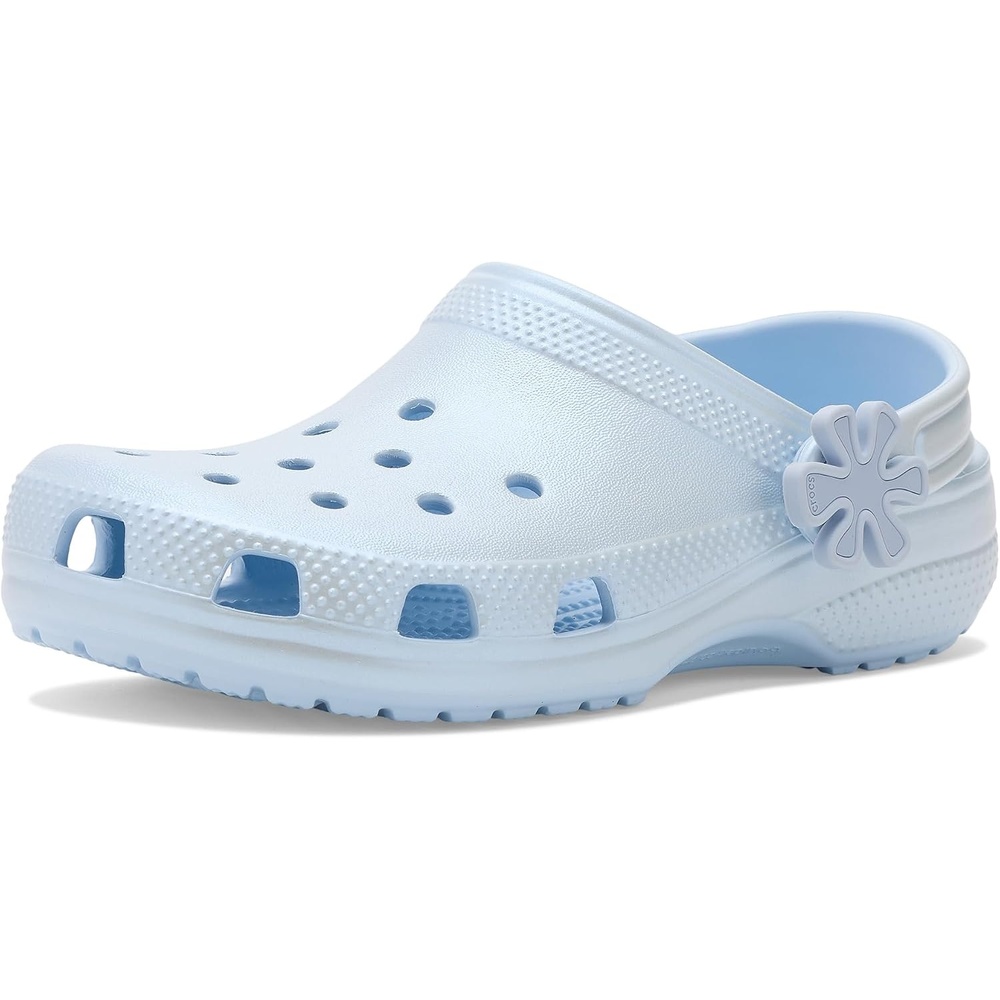 image:imageCrocs Kids Classic Pearl Shine Clogs Little KidBig KidBlue Frost