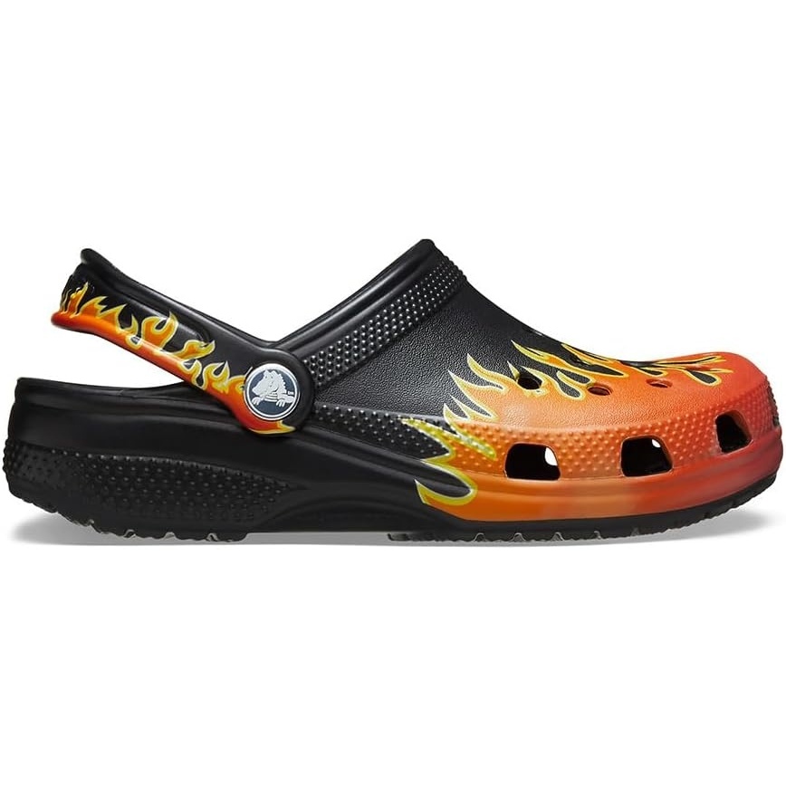 image:imageCrocs Kids Classic Seasonal Graphic ClogsBlackMulti Flames