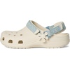 Crocs Kids Classic Denim Floral Backstrap Clogs (Little Kid/Big Kid)(Summit White)