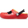 Crocs Kids’ Classic Lined Disney Clogs, Mickey and Minnie Mouse Shoes and Slippers(Black/Red Mickey Mouse)