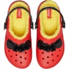 Crocs Kids’ Classic Lined Disney Clogs, Mickey and Minnie Mouse Shoes and Slippers(Black/Red Mickey Mouse)