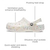 Crocs Kids’ Classic Seasonal Graphic Clogs(White/Multi Paint Splatter)