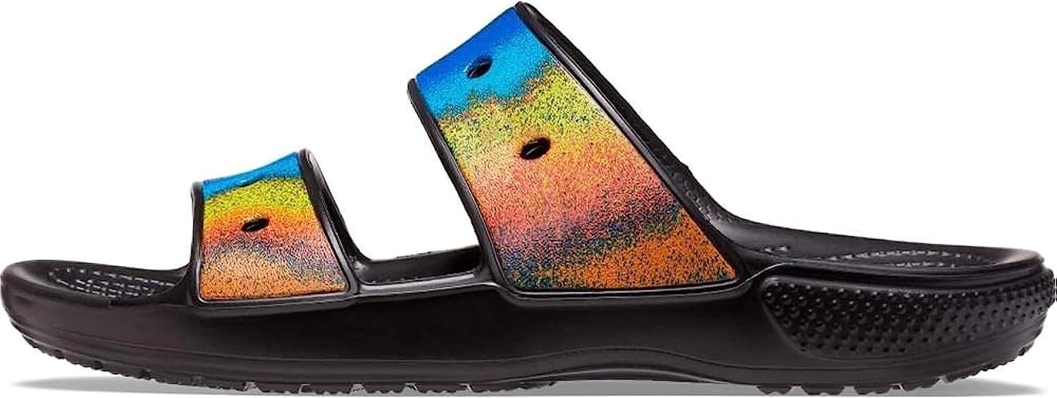 image:imageCrocs Mens Classic Slide SandalsBlackSpray Dye