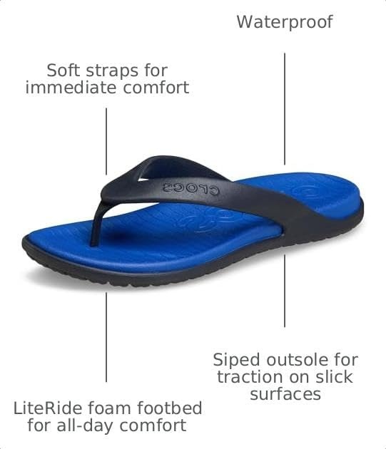 image:imageCrocs Mens Coast Flip Flops Sandals for MenBlue BoltDeep Navy