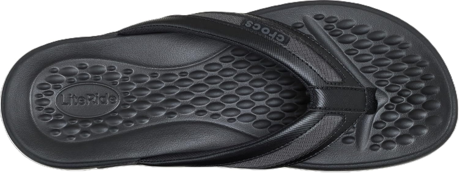 image:imageCrocs Mens Yukon Sport LR Lightweight Flip Flop SandalsBlackSlate Grey