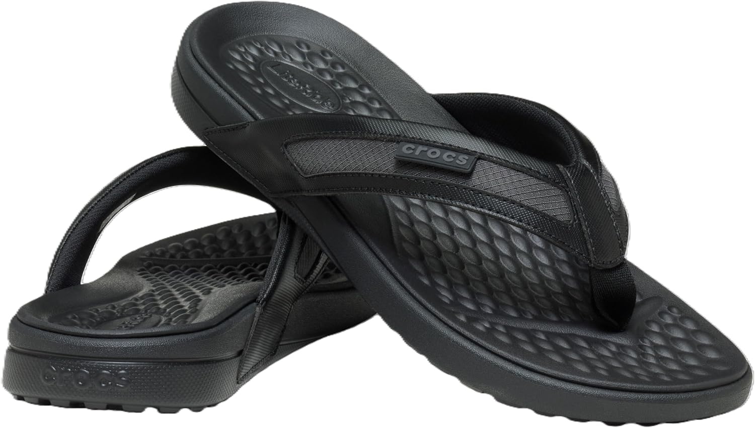 image:imageCrocs Mens Yukon Sport LR Lightweight Flip Flop SandalsBlackSlate Grey