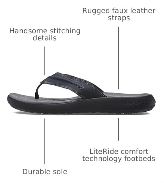 image:imageCrocs Mens Yukon Vista II Flip Flops Sandals Casual SandalsBlack