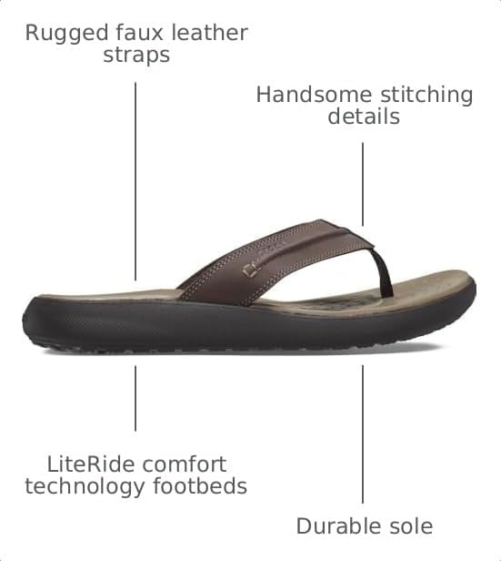 image:imageCrocs Mens Yukon Vista II Flip Flops Sandals Casual SandalsEspresso