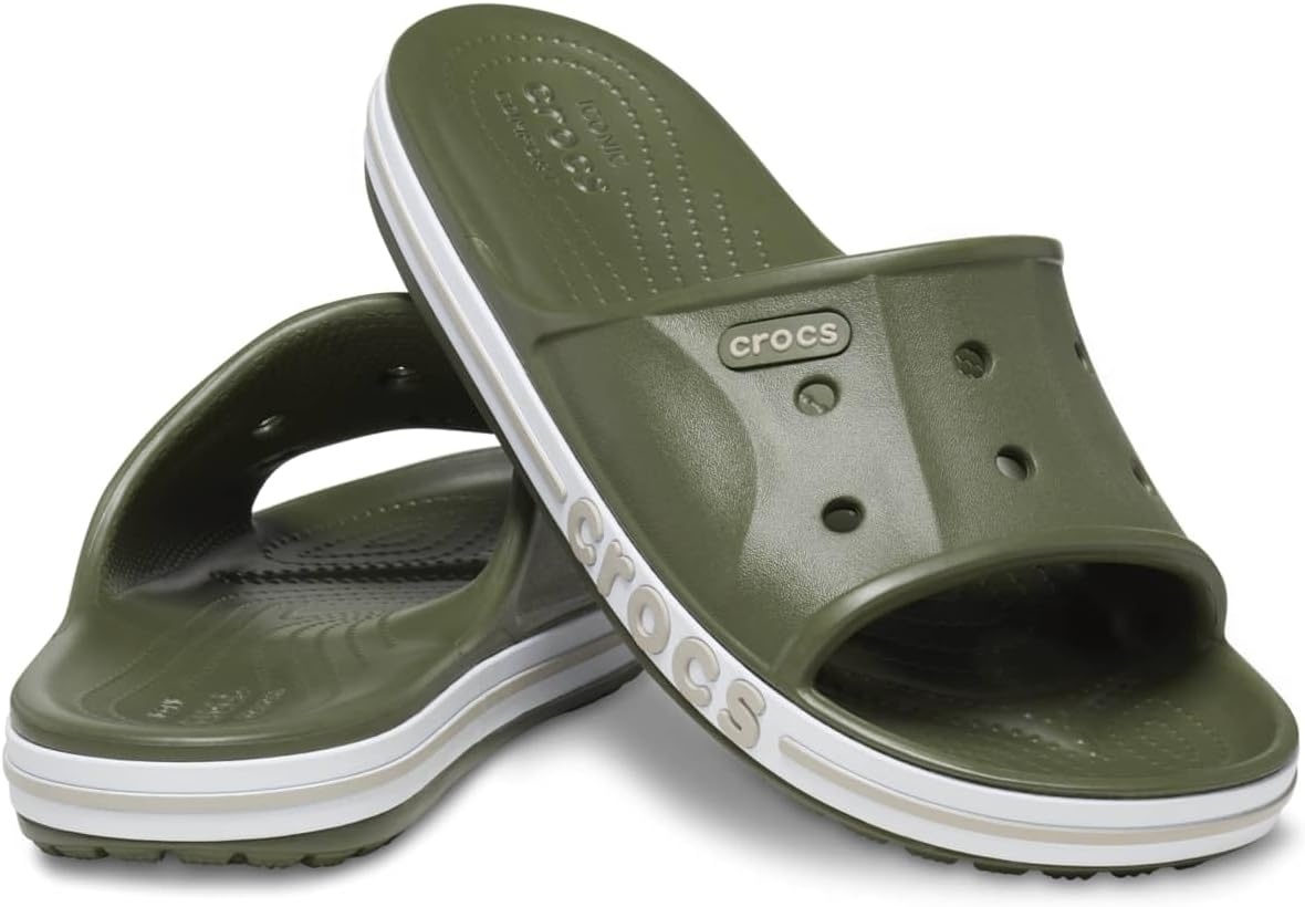 image:imageCrocs Unisex Adult Bayaband Slide SandalsArmy GreenCobblestone
