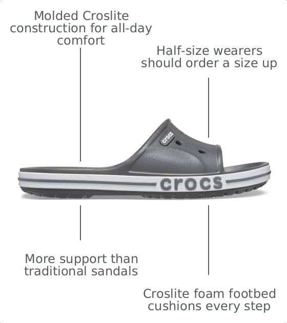 image:imageCrocs Unisex Adult Bayaband Slide SandalsSlate Grey