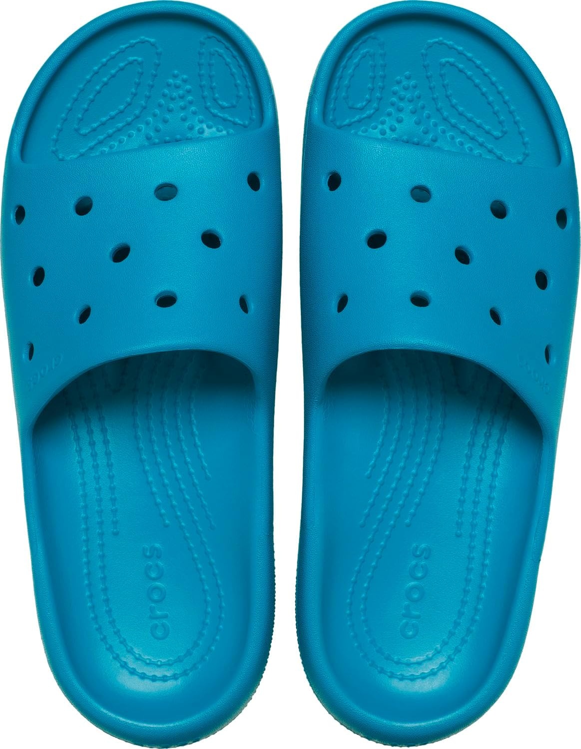 image:imageCrocs Unisex Adult Classic V2 Slides Casual SandalsTurbo Teal