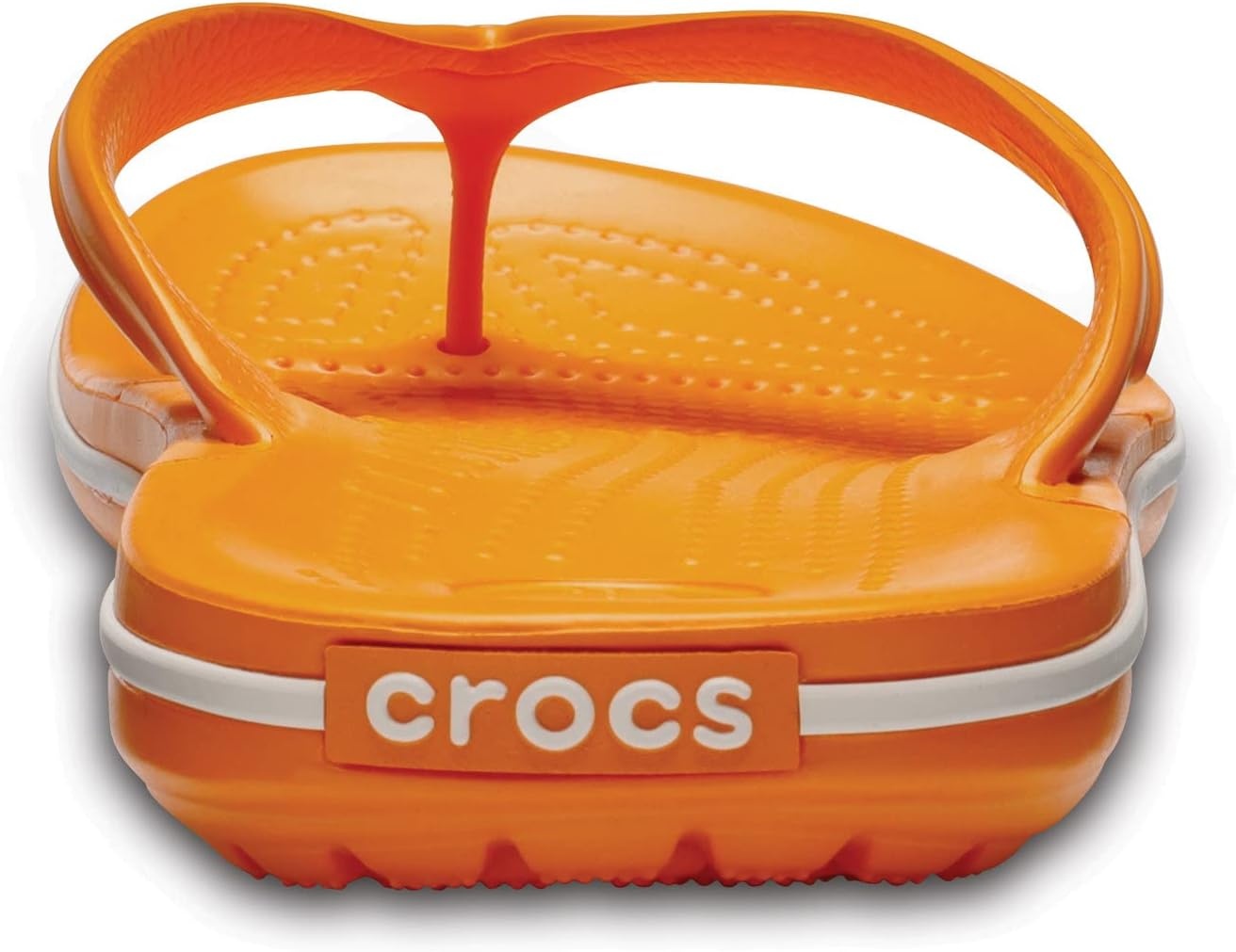 image:imageCrocs Unisex Adult Crocband Flip Flop SandalBlazing Orangewhite
