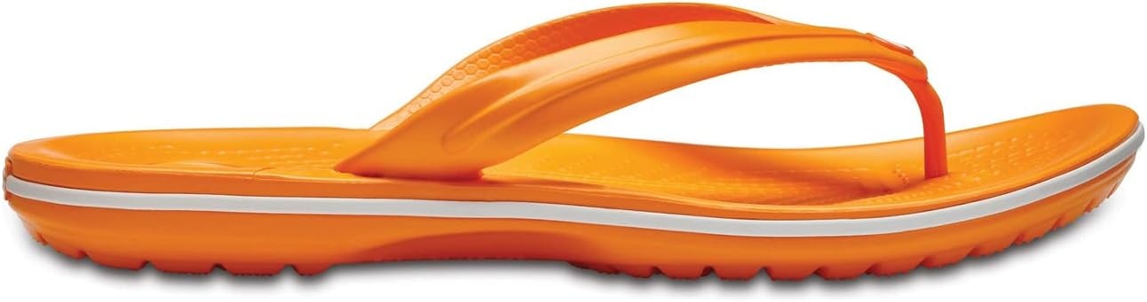 image:imageCrocs Unisex Adult Crocband Flip Flop SandalBlazing Orangewhite