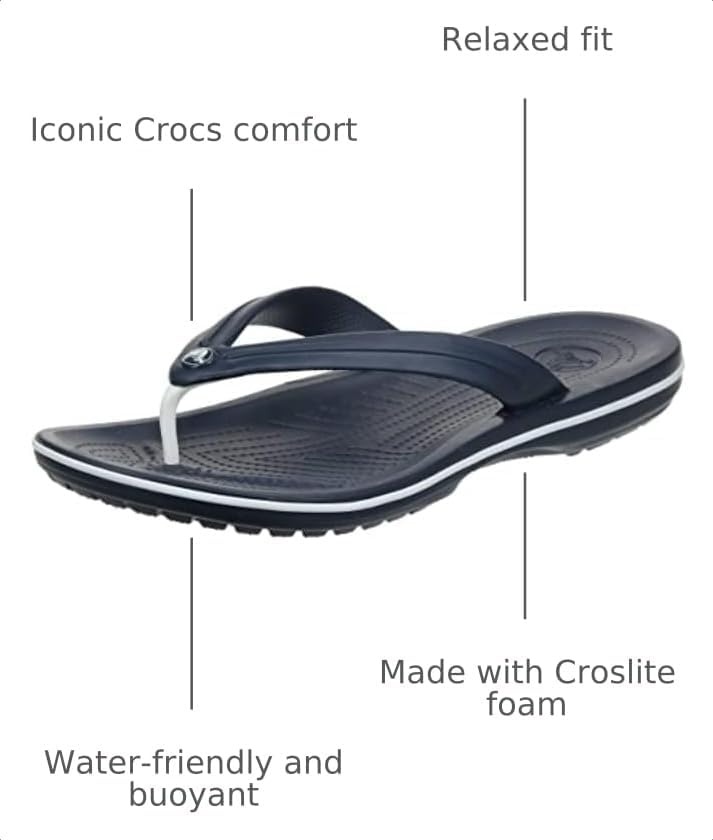 image:imageCrocs Unisex Adult Crocband Flip Flop SandalNavy