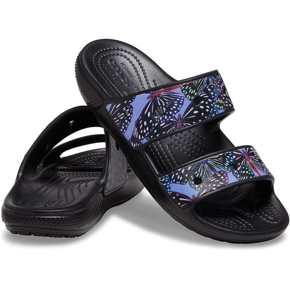 image:imageCrocs UnisexAdult Classic SandalSeasonal Graphics SlideButterfuly Print