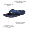 Crocs Men’s Yukon Sport LR Lightweight Flip Flop Sandals(Blue Bolt/Navy)