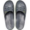 Crocs Unisex Adult Bayaband Slide Sandals(Slate Grey/Lime Punch)