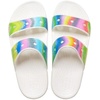 Crocs Unisex-Adult Classic Slide Sandal(White/Spray Dye)