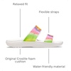 Crocs Unisex-Adult Classic Slide Sandal(White/Spray Dye)