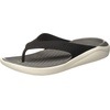 Crocs Women’s Baya Flip Sandals(Black/Smoke)