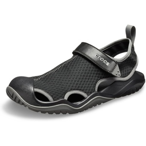 Crocs Men’s Swiftwater Mesh Deck Sandals(Black)