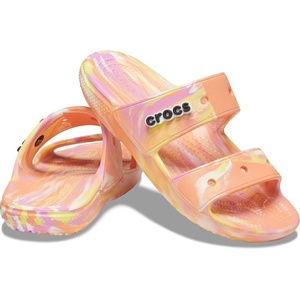 Crocs Unisex-Adult Classic Slide Sandal(Papaya/Multi)