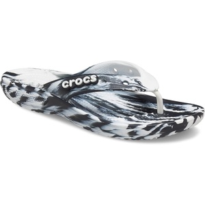 Crocs Unisex’s Classic Flip Flops(Black/White)