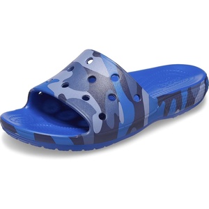 Crocs Women’s Classic Camo Slide Sandals(Blue Bolt/Multi)