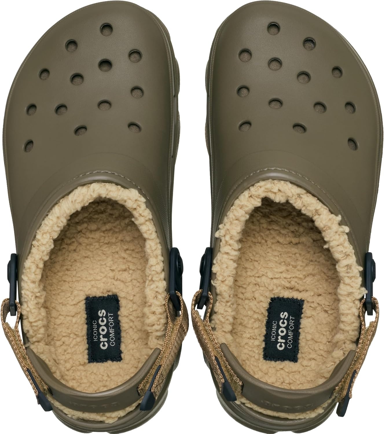 image:imageCrocs UnisexAdult Classic All Terrain Lined Clogs Adjustable Heel StrapWalnut