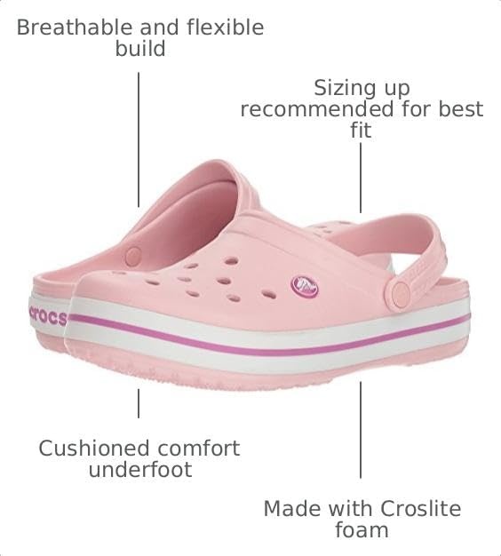 image:imageCrocs UnisexAdult Crocband ClogPearl PinkWild Orchid