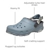 Crocs Unisex-Adult Classic All Terrain Lined Clogs Adjustable Heel Strap(Concrete)