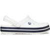Crocs Unisex-Adult Crocband Clog(White/White/Navy)