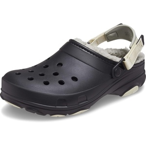 Crocs Unisex-Adult Classic All Terrain Lined Clogs Adjustable Heel Strap(Black)