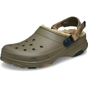 Crocs Unisex-Adult Classic All Terrain Lined Clogs Adjustable Heel Strap(Walnut)