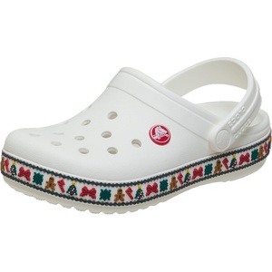 Crocs Unisex-Adult Crocband Clog(White Holiday)