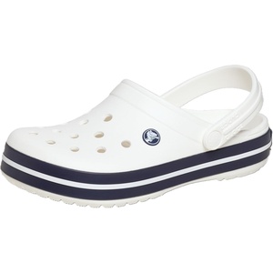 Crocs Unisex-Adult Crocband Clog(White/White/Navy)