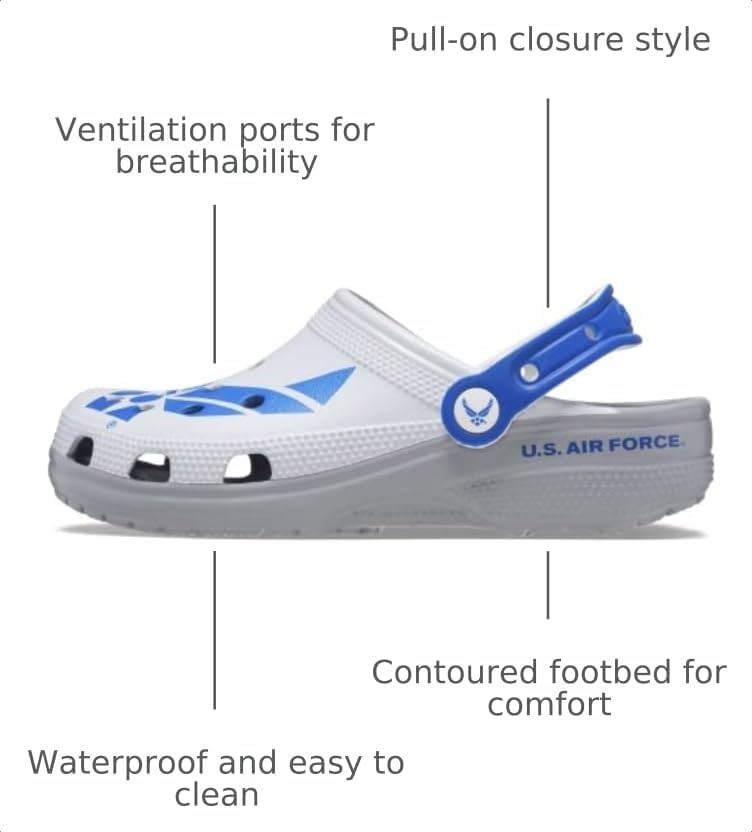 image:imageCrocs UnisexAdult Classic United States Military ClogsAir Force