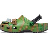 Crocs Unisex-Adult Classic Minecraft Clogs(Multi Green)
