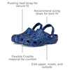Crocs Unisex Adult Classic Marbled Tie-dye Clogs(Blue Bolt/Multi Confetti)